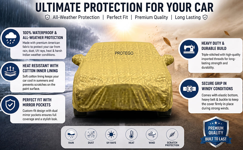 PROTEGO Premium Car Cover for Honda Mobilio | Waterproof, Dustproof & UV Protection |