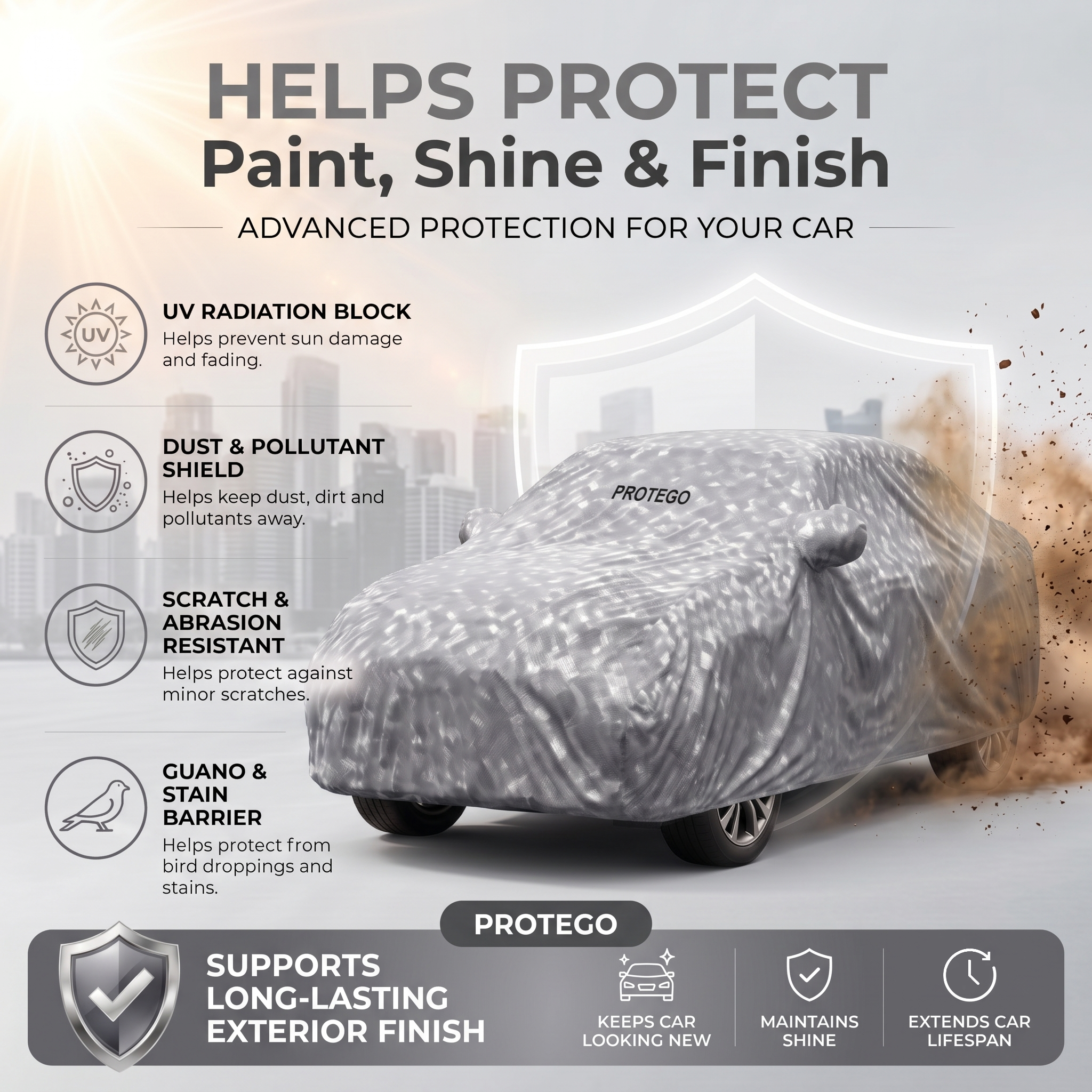 PROTEGO Premium Car Cover for Honda WRV Antenna | Waterproof, Dustproof & UV Protection |