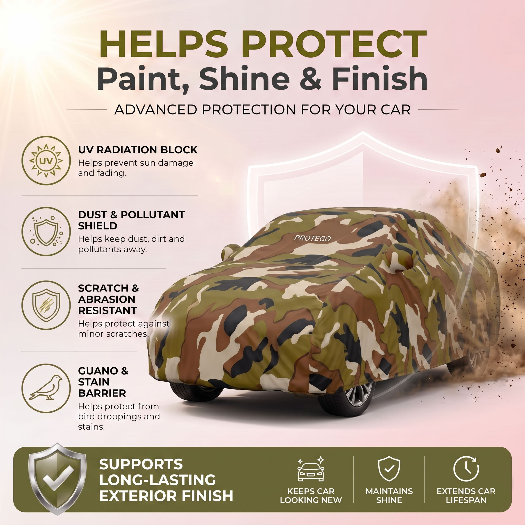 PROTEGO Premium Car Cover for Honda WRV Antenna | Waterproof, Dustproof & UV Protection |
