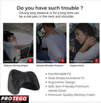Car neck rest pillow, dark curved support cushion for car headrest