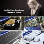 Car protection collage showing water, debris, scratches, and snow effects
