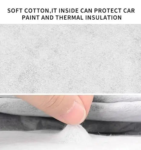 Car cover inner lining in light gray for insulation protection