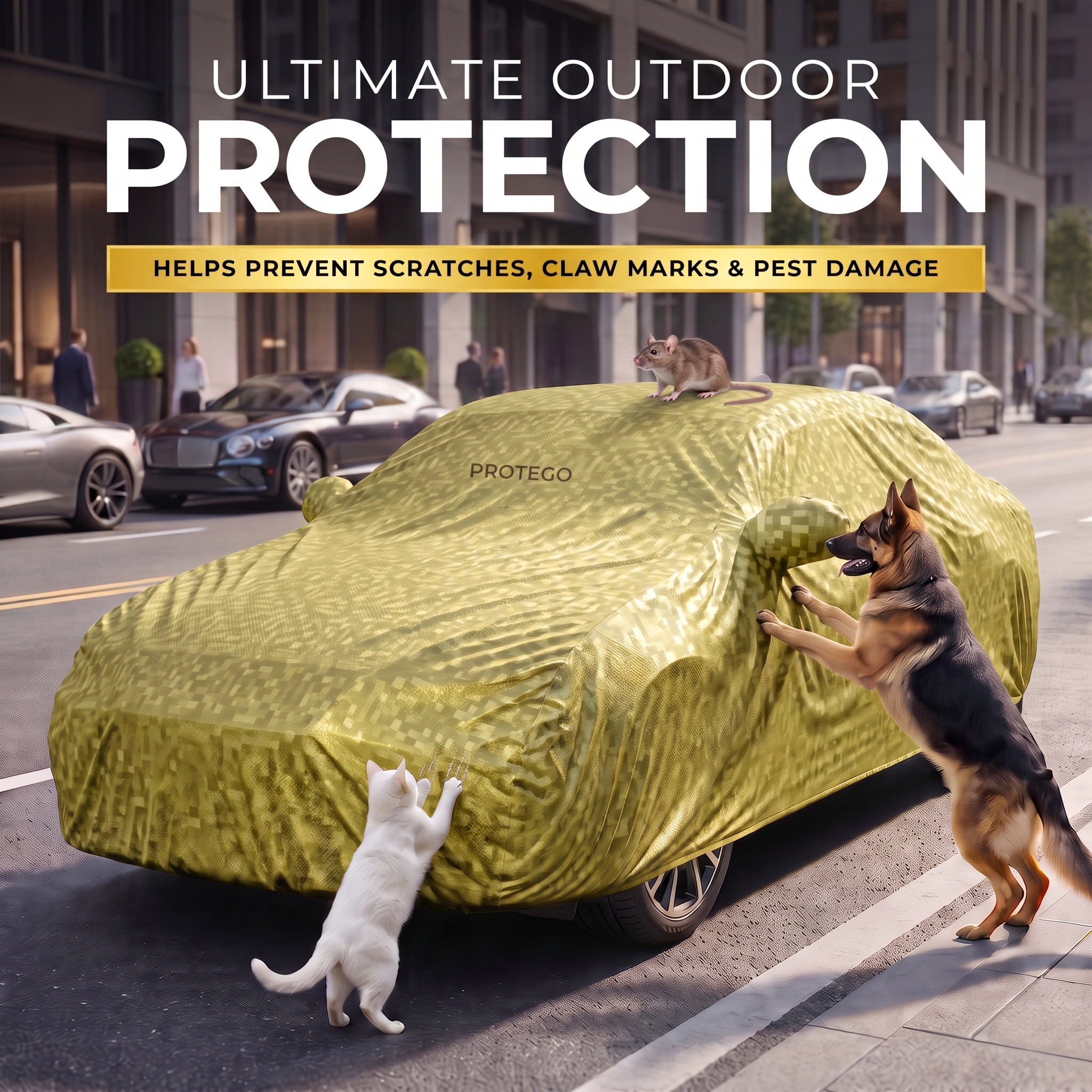 PROTEGO Premium Car Cover for Honda Amaze Antenna New | Waterproof, Dustproof & UV Protection |