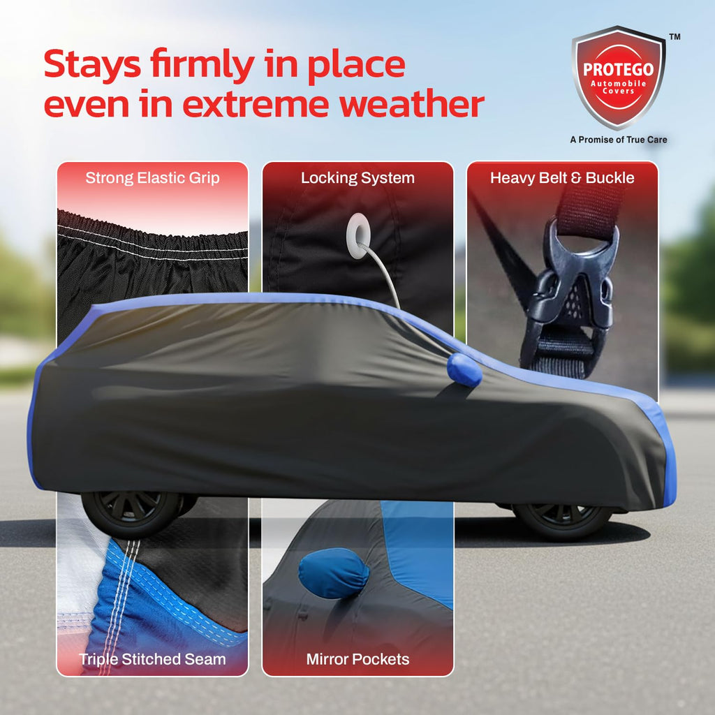 Car cover with Protego logo Prime  Series.#Color_Blue_Black
