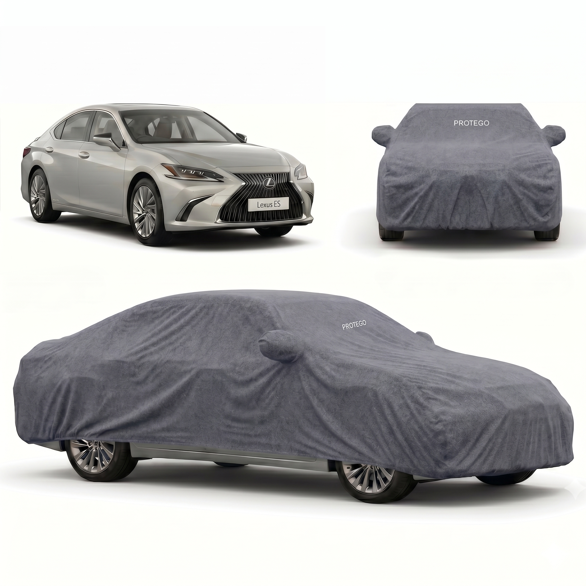 PROTEGO All Weather Protection  Car Cover for Mahindra XEV 9E | Anti Dust, 100% Waterproof, Heat Resistant, UV Proof - Triple Stitched Elastic Grip with Mirror Pocket