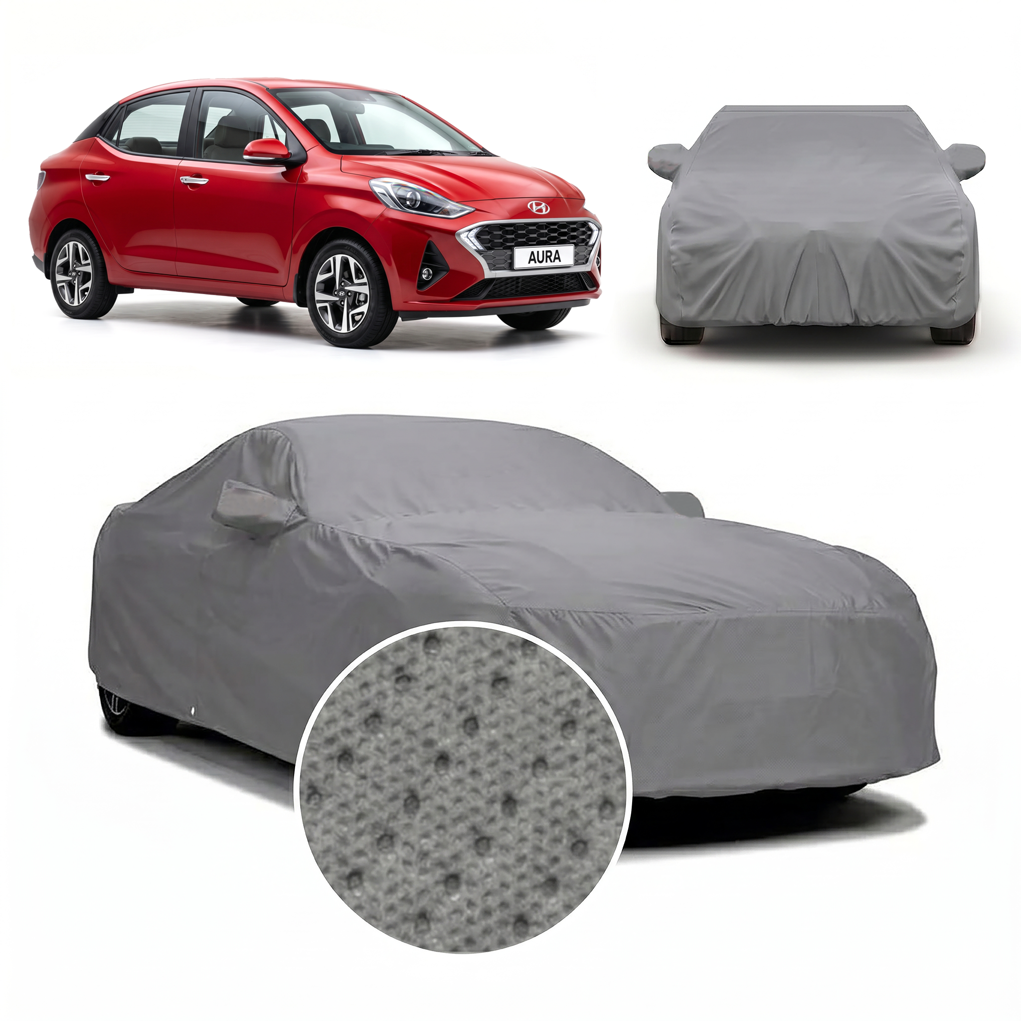 PROTEGO Premium Car Cover for Hyundai Aura | Waterproof, Dustproof & UV Protection |