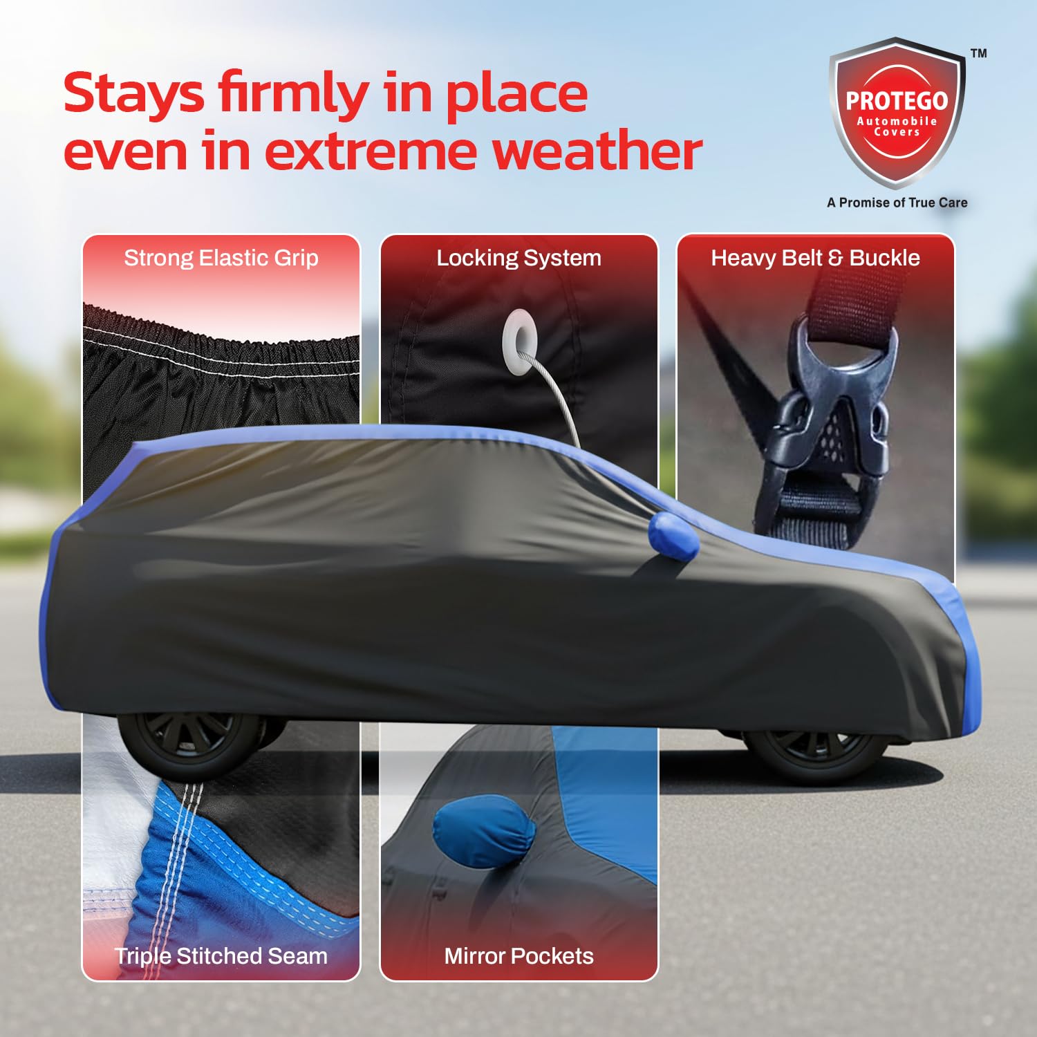 PROTEGO Premium Car Cover for Honda Amaze Antenna New | Waterproof, Dustproof & UV Protection |