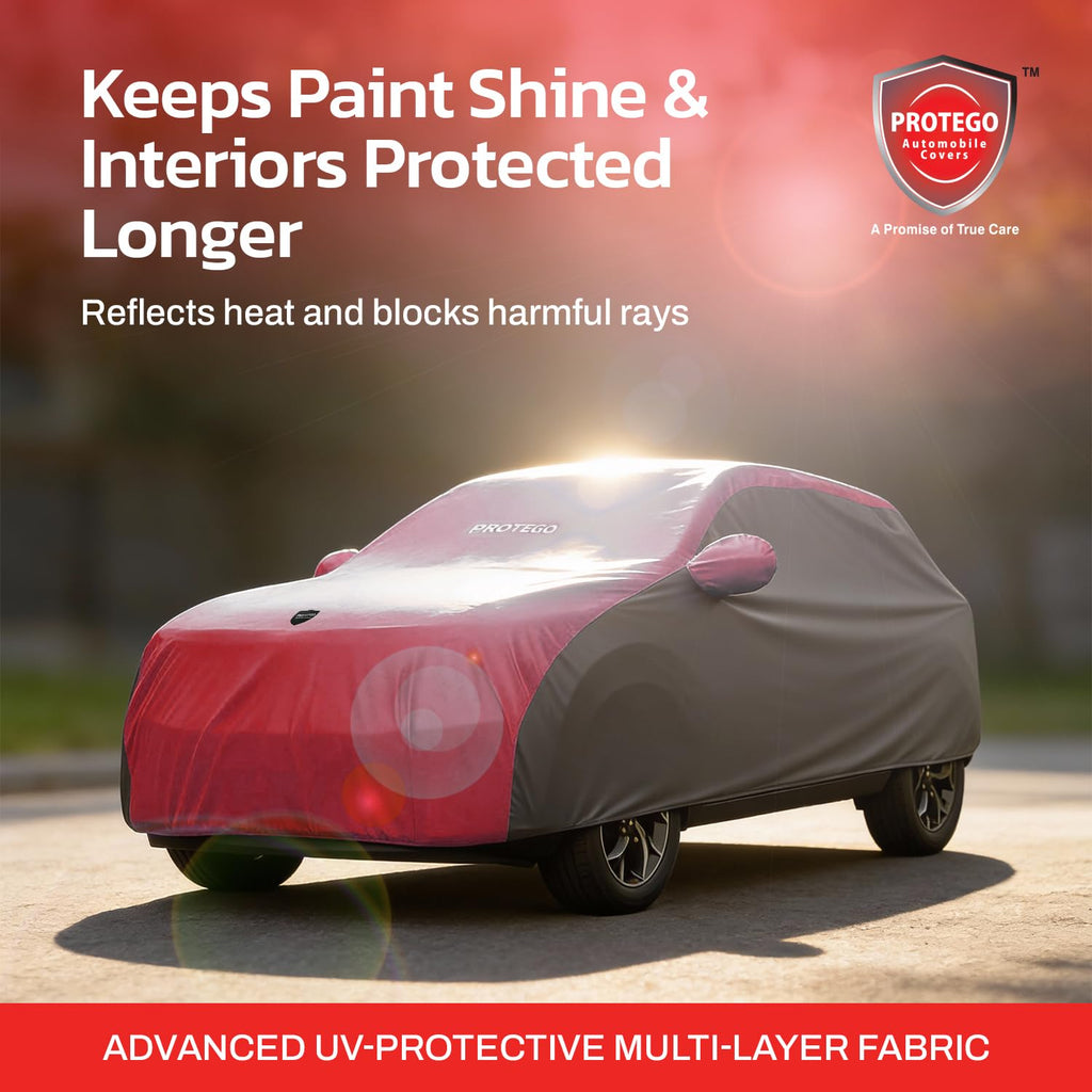 Car cover with Protego logo Prime  Series.#Color_Red_Black