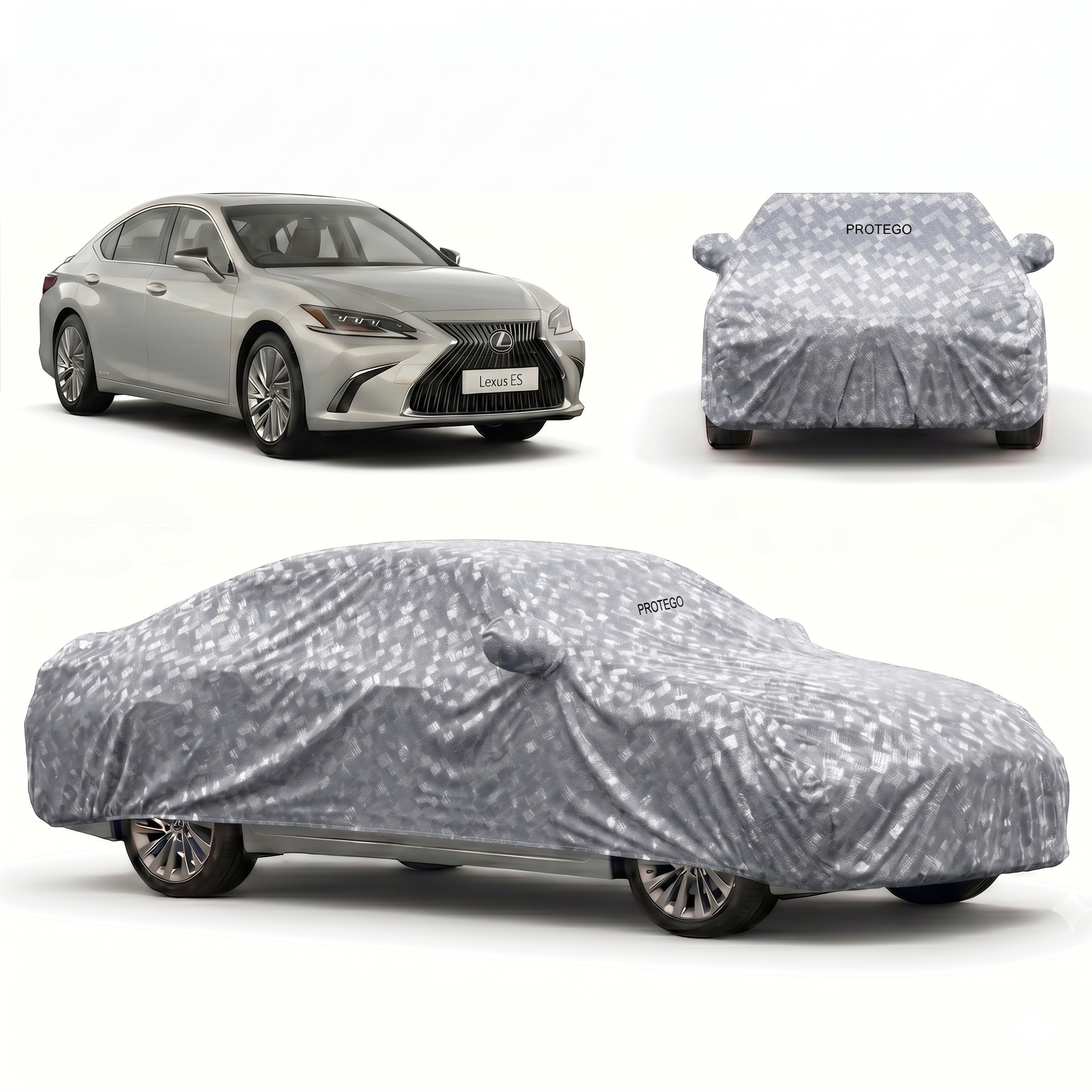 PROTEGO All Weather Protection  Car Cover for Mahindra XEV 9E | Anti Dust, 100% Waterproof, Heat Resistant, UV Proof - Triple Stitched Elastic Grip with Mirror Pocket