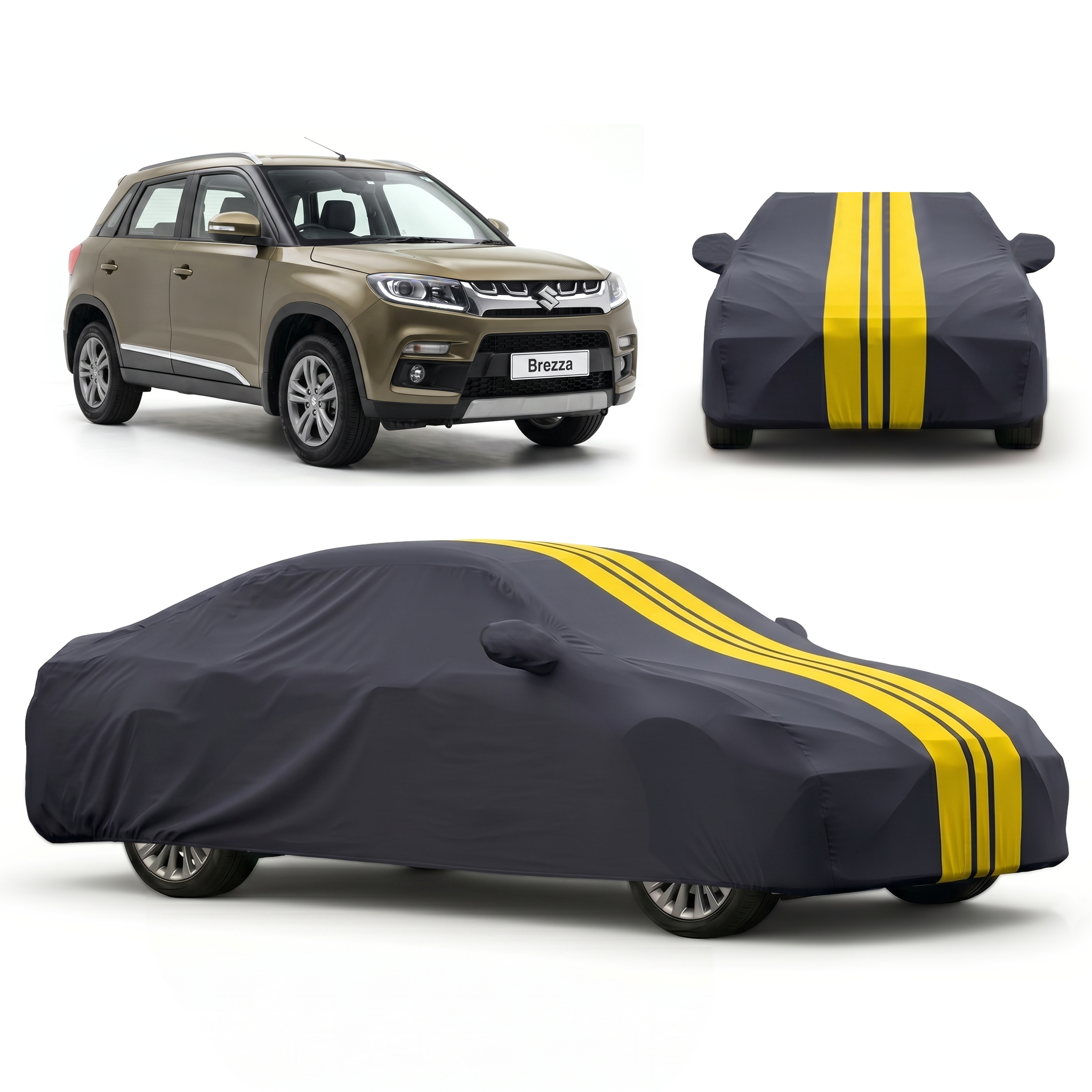 PROTEGO Premium Car Cover for Maruti Suzuki Brezza | Waterproof, Dustproof & UV Protection |