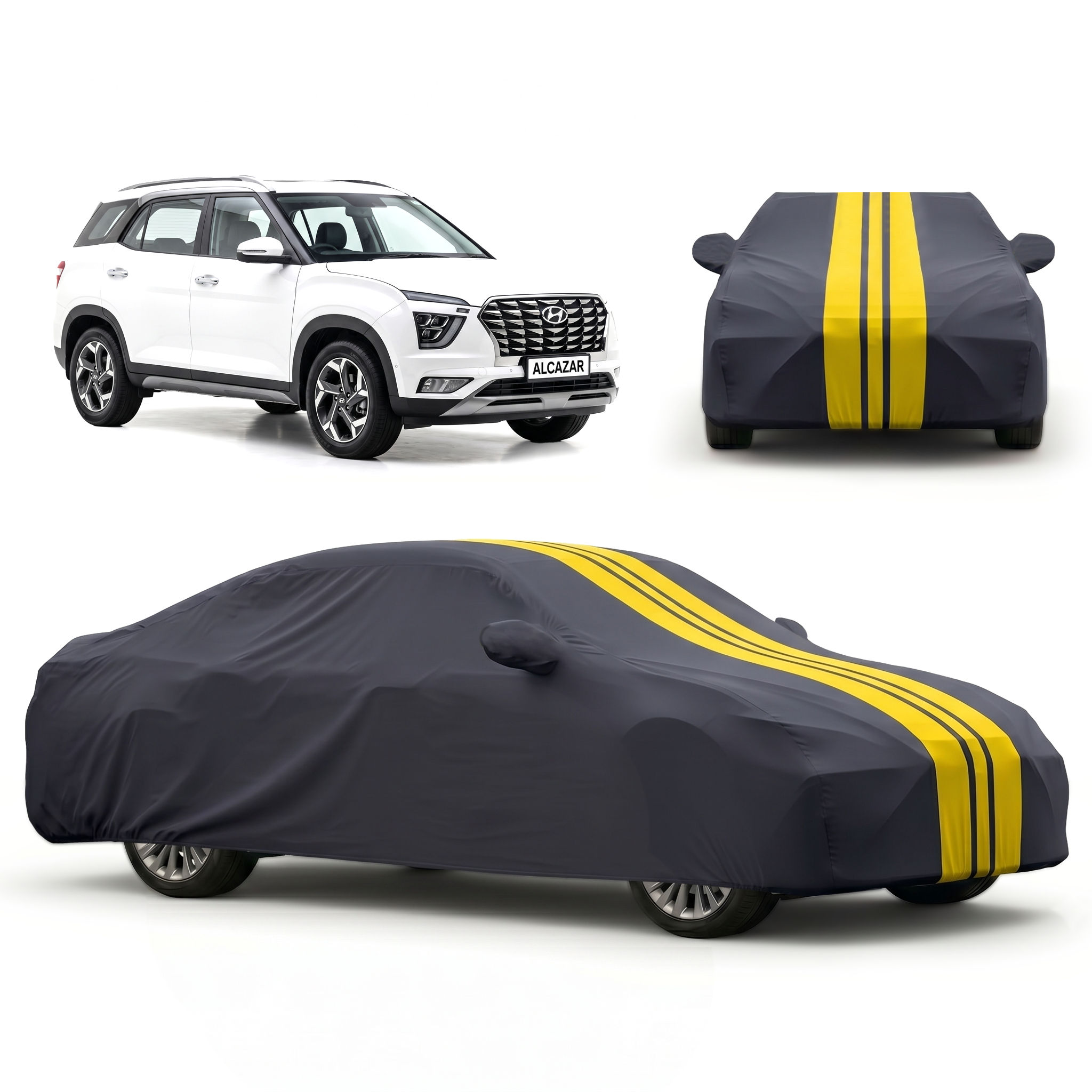 PROTEGO Premium Car Cover for Hyundai Alcazar | Waterproof, Dustproof & UV Protection |