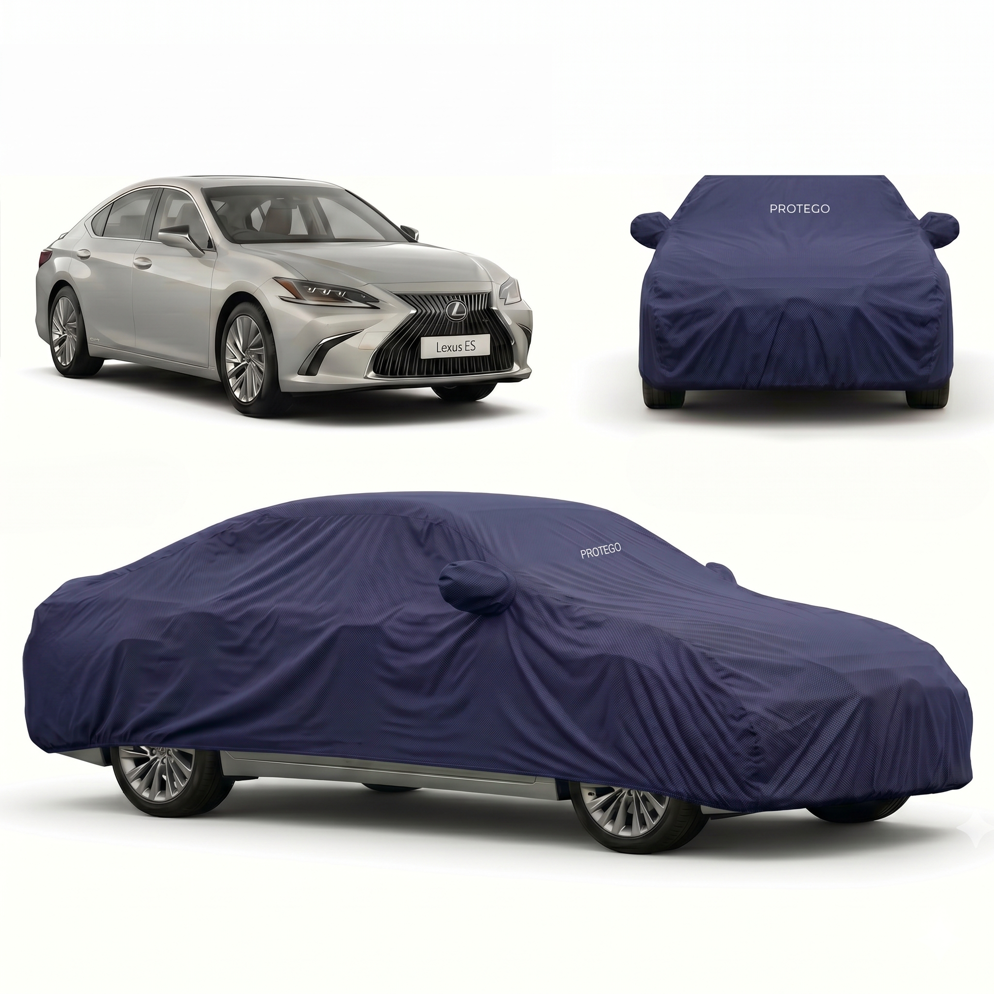 PROTEGO All Weather Protection  Car Cover for Mahindra XEV 9E | Anti Dust, 100% Waterproof, Heat Resistant, UV Proof - Triple Stitched Elastic Grip with Mirror Pocket